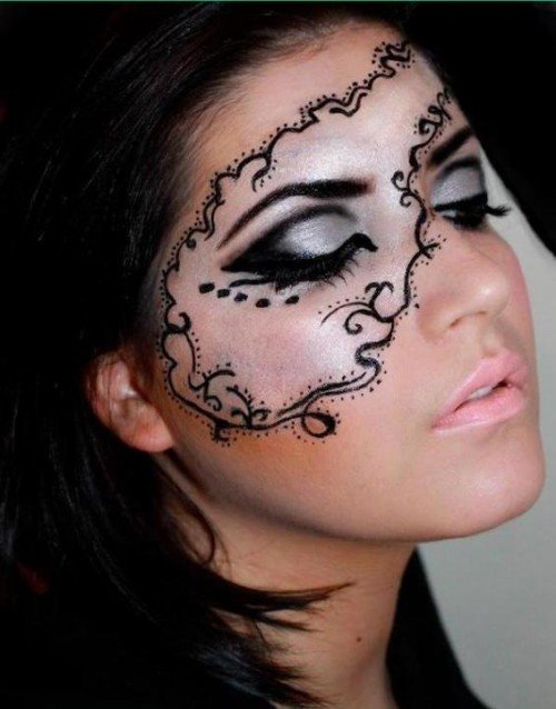 грим на Хеллоуин, как накраситься на хэллоуин, макияж на Хэллоуин
